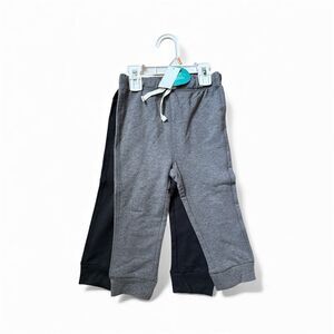 Mighty goods baby boy Gray and Black Jogger Pants size 2T 2 piece